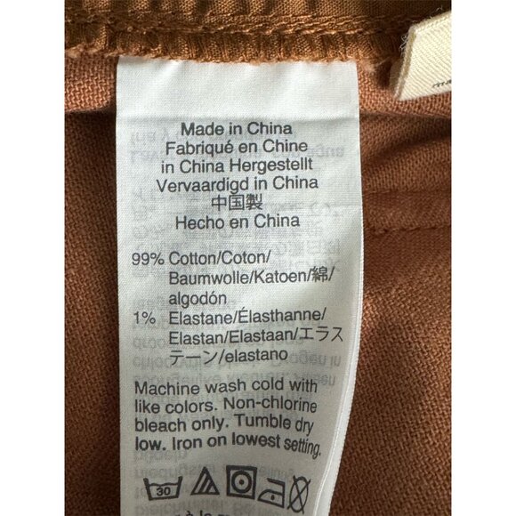 Madewell Herringbone Paperbag Pants in Warm Hickory (Rusty Brown) Womens Sz 31 - Picture 8 of 10